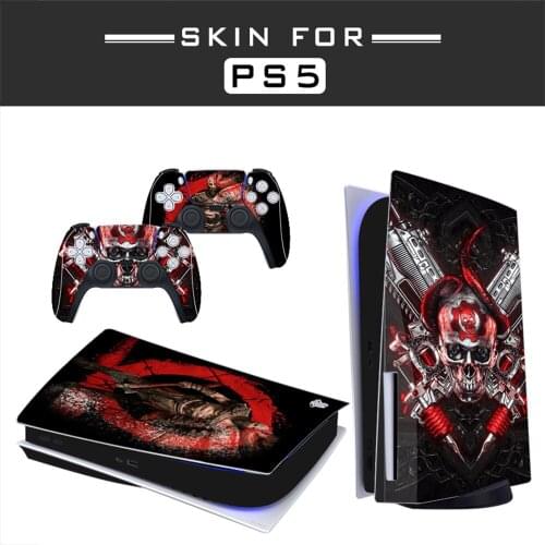 Ku Style PS5 Disc Edition Skin Sticker for Playstation 5 Console & 2 Controllers Decal Vinyl Protective Skins Style 1