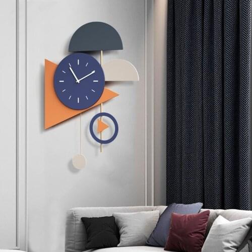 Nordic Wall Clock Living Room Personalized Fashion Creative Wall Watch Household Silent Simple Modern Wall Decorative Clock