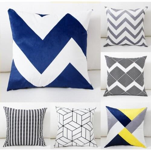 Geometric patterns Pillow Case Throw Pillowcase Cotton Linen Printed Pillow Covers For Office Home Textile