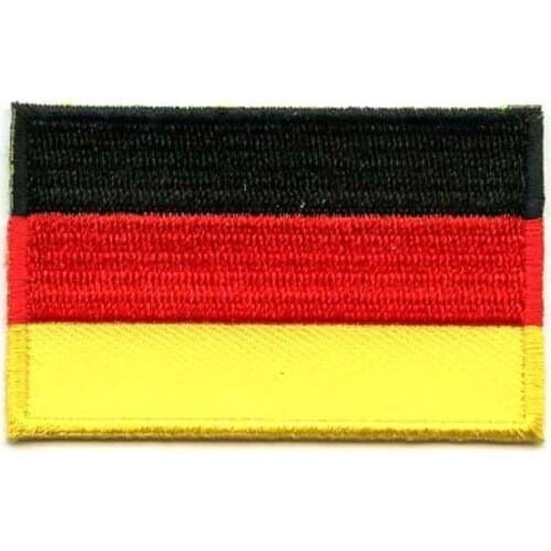 Germany Embroidery Patch/Embroidered Emblem Made by Twill with Flat Broder and Iron On Backing Custom and MOQ50pcs free shipping
