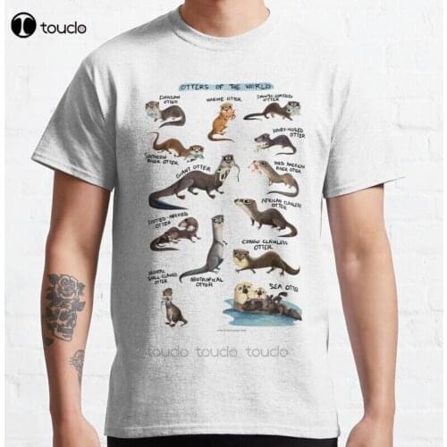 New Otters Of The World Classic T-Shirt Cotton Men Tee Shirt