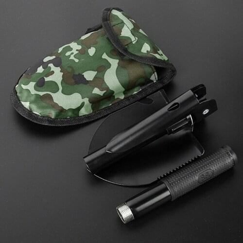 Upgrade 3 in 1 Multifunctional Military Folding Camping Shovel Dig Pickaxe Earth Digger Ice Garden Saw Hoe Snow Spade Scoop 1pcs