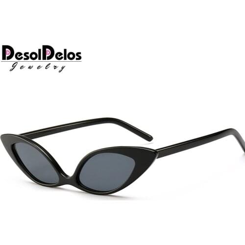 2019 Trendy Cat Eye Sunglasses Women Brand Designer Vintage Small Sun Glasses 90s Fashion Eyeglasses Shades Goggles UV400