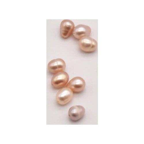 50Pcs3mm 4mm Natural Pink Purple Rice Grain Shape Pearl Perforation Pearl Making For Diy Jewelry Accessories Earrings JA0263