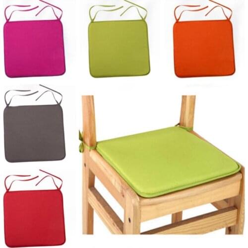 Chair Cushion Solid Color Portable Polyester Sturdy and Durable Chair Cushion for Home