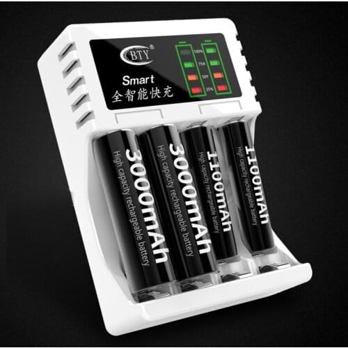 Portable LED Battery Charger For 2/4pcs AA/AAA Ni-MH/Ni-Cd Rechargeable Battery Travel Universal LED Electric Battery Charger