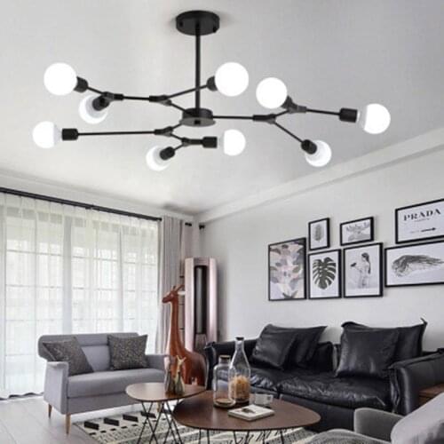 Simple art chandelier creative personality clothing store lamps Nordic chandelier postmodern living room molecular lamp