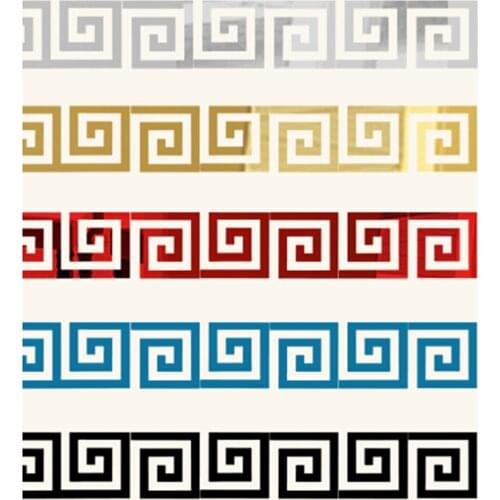 Simple Wall Waist Paste Ceiling Bedroom Living Room Side Decoration Waist Line Paste Ceramic Tile Side Deco 10Pcs/Set JU0065