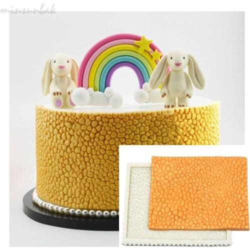 Minsunbak Confetti Sequins Silicone Fondant Mold Wedding Party Cake Border Decoration Tools Chocolate Candy Biscuit Baking