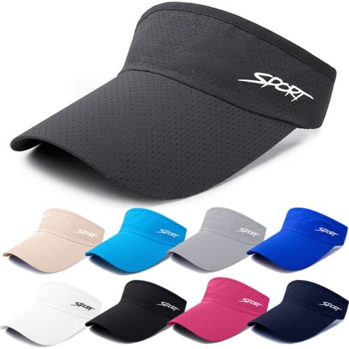 Tennis Caps Sun Sports Visor Hat For Men Women Running Beach Baseball Caps Solid Color Wholesale golf hats