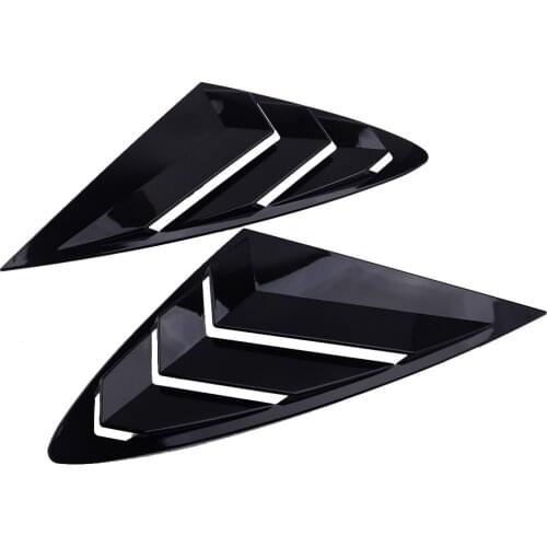 1Pair ABS Car Rear Side Window Vent Scoop Louver Glossy Black Fit For Hyundai Sonata DN8 2020 2021