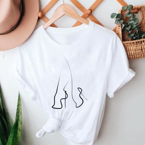 Women Summer Tshirts Simple 90s Ladies Cartoon Kawaii Fashion Short Sleeve Clothes Graphic T Top Lady Print Female Tee T-Shirt