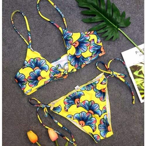 ZTVitality Swimwear Women 2018 New Arrival Shell Print Spaghetti Strap Bikini Bandage Bikinis Low Waist Sexy Swimsuit Biquini