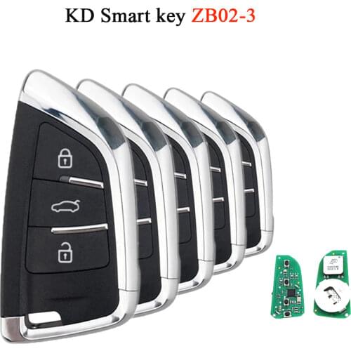5pcs KD ZB Universal S-mart Key ZB02-3 3 buttons Remote Car Key Remote for KD for B-MW style Replacement Fit More than 2000