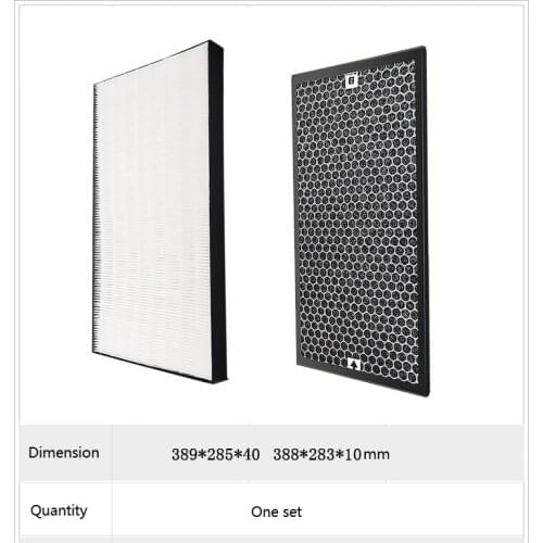 2PCS FZ-A80SFE replacement HEPA Carbon Filters for Sharp FU-A80-W /FU-A80A / FU-A80A-W FZ-A80HFU/FU-A80JW Air purifier Parts