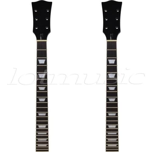 Kmise 2pcs Electric Guitar Neck Mahogany Rosewood 22 Fret Black Fits Guitar