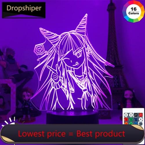 3D Lamp Anime Figure Danganronpa Lamp Be Night Dorm Room Childrens Night Light Lights Led For Decoration Sensor Light