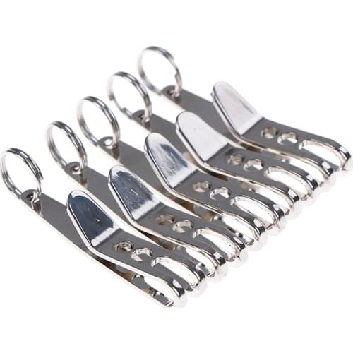 5pcs Mini Edc Gear Pocket Suspension Clip Hanger Tool Key Ring Keychain
