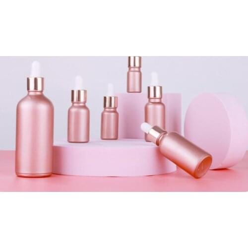 800pcs 5-100ml Rose Gold Empty Dropper Bottle essential oil Glass Aromatherapy Liquid Drop for massage Pipette Bottle Refillable