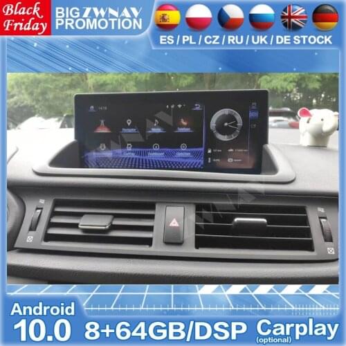 128G 1 DIN Carplay Android Screen Radio Receiver For Lexus RX350 CT Car Video Player GPS Navigation Auto Audio Stereo Head Unit