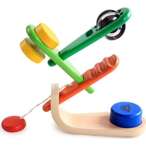 Toddler Wooden Musical Instrument Toys Montessori Material Baby Shake Rattle Early Educational Sound Toy For Kids Preschool Gift