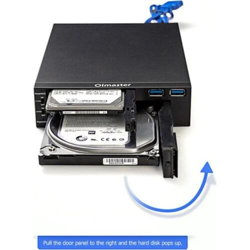 H7JF MR-6203 2.5/3.5" Internal HDD SSD Case Box Dual USB Hard Disk Enclosure for PC