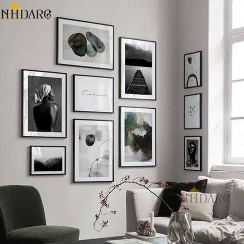 Canvas Painting Posters And Prints Modern Fashion Women Photography Nordic Black White Abstract Wall Art Picture Home Decoration