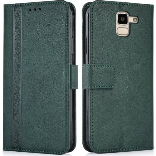 Wallet Leather Case for Samsung Galaxy J6 2018 J600 J600F SM-J600F Back Cover Flip Phone Case for Samsung J6 2018 J62018 Case