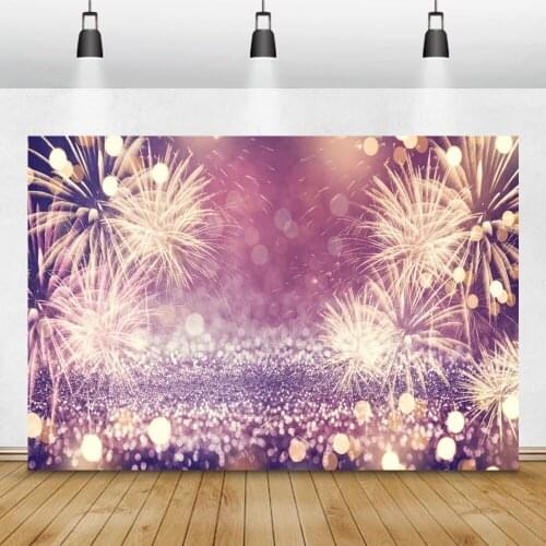 Laeacco Light Bokeh Fireworks Glitters Photography Backgrounds New Year Backdrops Baby Birthday Photocall Party Decor Photophone