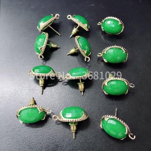 Natural high quality green quartzite earrings for the ladies of the ladies
