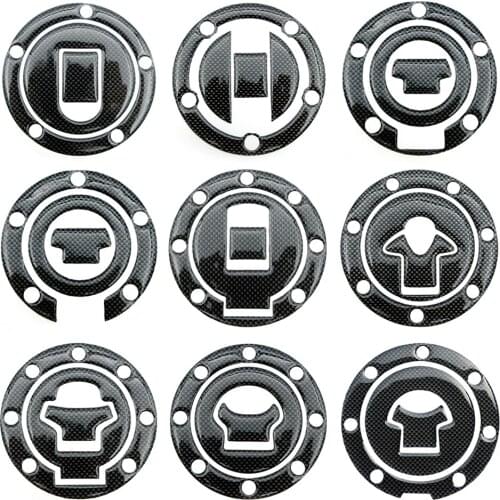 New 1Pcs Motorcycle Carbon Fiber Fuel Gas Oil Cap Tank Pad Tankpad Protector Stickers Universal For Honda Suzuki Kawasaki Yamaha