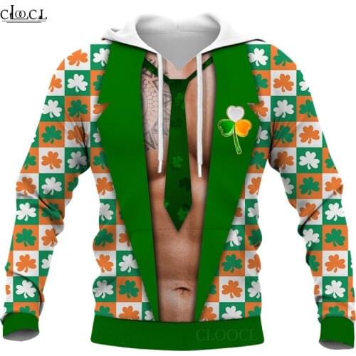 CLOOCL Newest Irish St.Patrick Day 3D Print Hoodies Men Women Harajuku Fashion Sweatshirt Autumn Casual Tops Drop Shipping