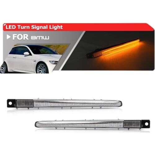 Fits For BMW 3-Series M3 E90 E90N E92 E92N E93 E93N Sequential Dynamic Amber Front Led Side Marker Lights Turn Signal Indicator