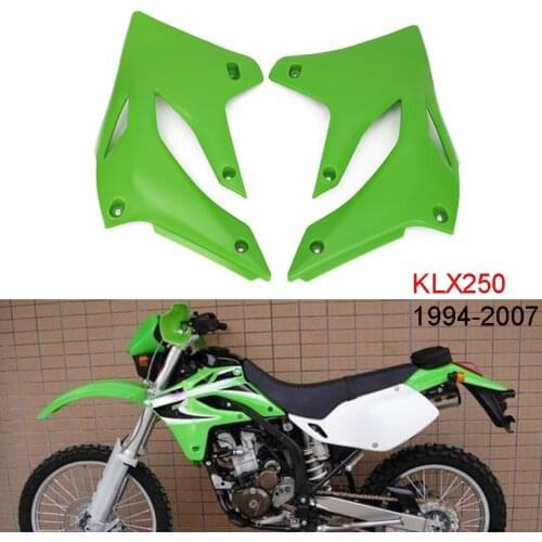Right & Left Front Side Plastic Covers Side Fairing Cowl For Kawasaki KLX250 KLX300 1993 - 2007 KLX 250 KLX 300