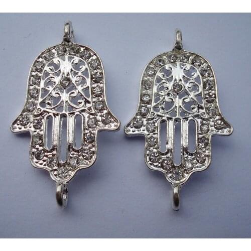 22*30mm clear palmate evil eye bracelet and necklace designer beads,charm loose jewelry finding paved beads