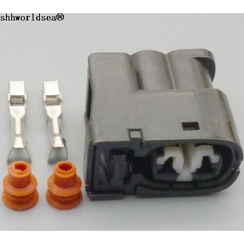 Shhworldsea 2 Pin Female Injector Auto Connector 90980-11246 7283-8226-30 For Toyota 2JZ-GE Matrix Lexus SC300 Hyundai Mazda RX
