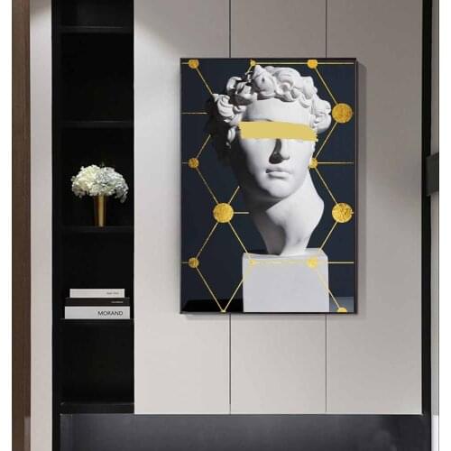 Sculpture of David Canvas Paintings On the Wall Art Posters And Prints Modern Cover Face Canvas Pictures For Living Room Cuadros