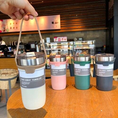 550/710ML Thermos Flask Double Stainless steel Coffee Mug Thickened Big Car Thermos Mug Travel Thermo Cup Thermos Mug For Gifts