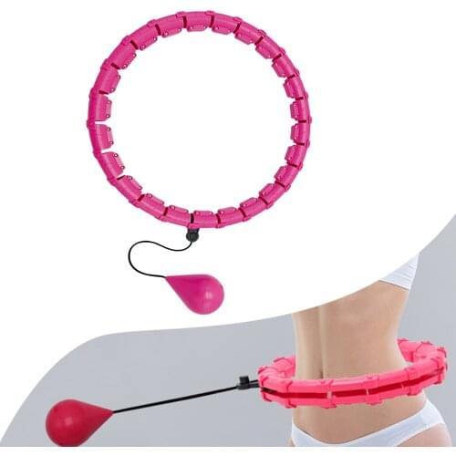 Weighted Hoop 24 Knots Auto- Abdomen Exercise Massage Non-Fall Hoops