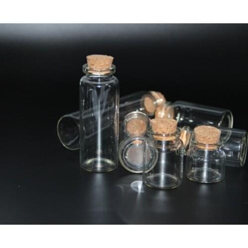 10pcs Glass Bottles with Cork Empty Glass pices magic food potion Bottles Glass Jars Vial for Home Holiday Wedding Decoration