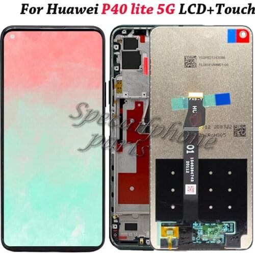 100% Tested For Huawei P40 Lite 5G LCD CDY-NX9A CDY-N29A LCD Display Touch Screen Digitizer Assembly With Frame