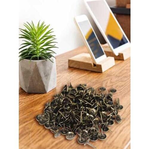 1000Pcs Iron Bronze Antique Brass Nail Jewelry Gift Box Sofa Decorative Upholstery Nails For Furniture Tacks Pushpins 1.14