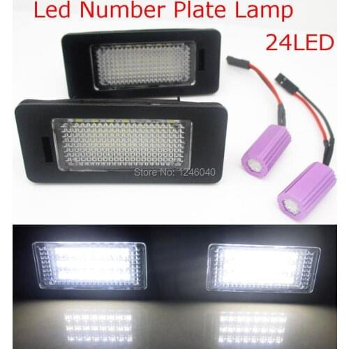 2Pcs Led License Number Plate Light For VW Jetta passat Variant Shanran 2011~ Touran GP2 Touareg 2011