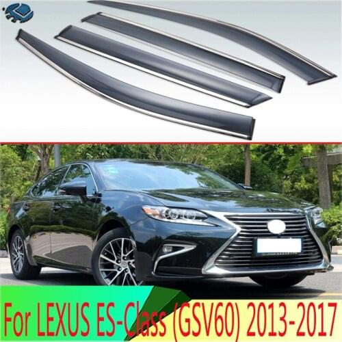 For LEXUS ES-Class (GSV60) 2013 2014 2015 2016 2017 Plastic Exterior Visor Vent Shades Window Sun Rain Guard Deflector 4pcs