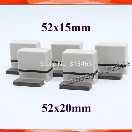 5Pcs Rectangle 52x20 52x15MM 56x20MM Holder Stamp Shell Blank +7MM Rubber Pad for Photosensitive Portrait Flash Machine Stamping