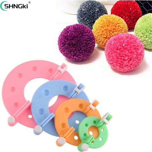 8PCS 4 Sizes Wool ball Maker Knitted Tools Yarn Pompon Wool Plush Ball Set Fluff Ball Weaver Wool Ball Production Tools Pompoms