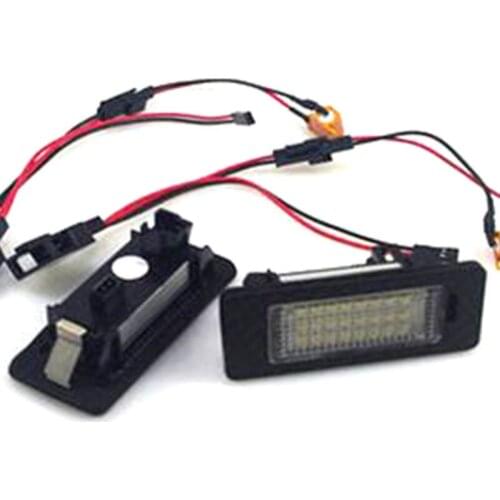 Car Error free canbus 24LED License plate light for VW Sharan Octavia 2013~2015 Rapid 2012~2015 Seat ALHAMBRA 2011~2015