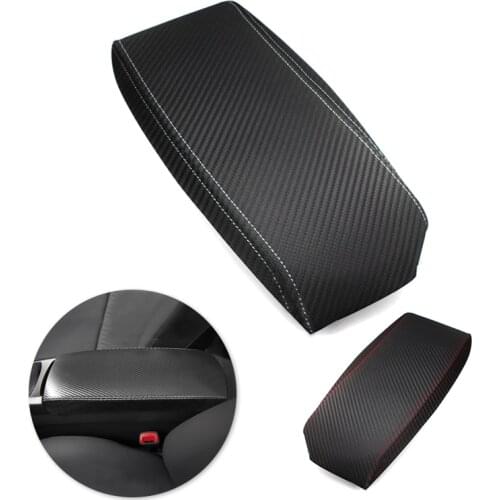 For Toyota Prius 2004 - 2009 Car Accessories Interior Center Armrest Box Cover Carbon Style Microfiber Leather Sticker Decor