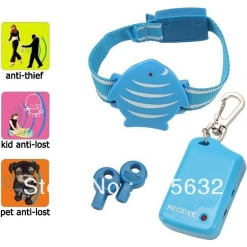 Free shipping Wristband for Kids Safety Anti-Lost Alarm Device Blue
