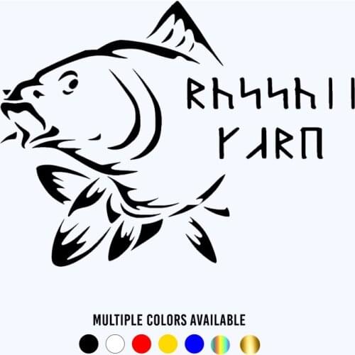 CK3025# Russian carp funny car sticker vinyl decal silver/black car auto stickers for car bumper window